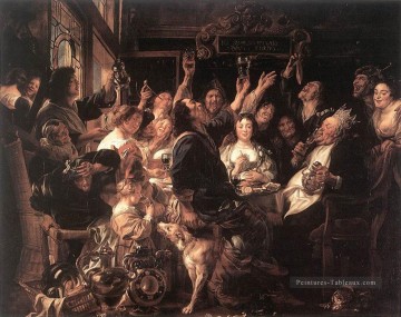 Le roi des haricots baroque flamand Jacob Jordaens Peinture à l'huile